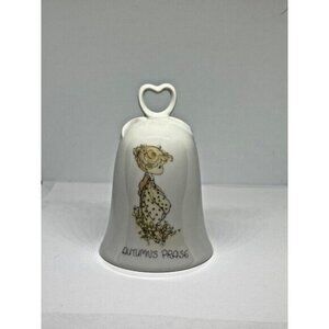 Rare Precious Moments Ceramic‎ Bell Autumn's Praise Enesco 1986 4” Tall